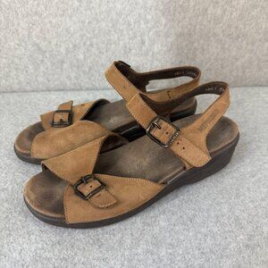 Mephisto Womens Size 38 / US 8 Brown Leather Adjustable Strap Sandals Buckles‎